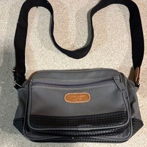 Pierre Cardin Charcoal and Ebony Belt Bag